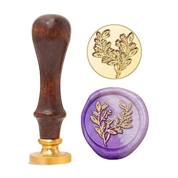 Sello de cera de hoja de eucalipto elegante sello de