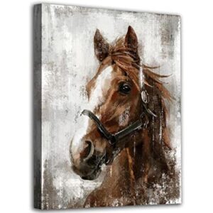 Lienzo vintage de caballo para pared lienzo de caballo_1