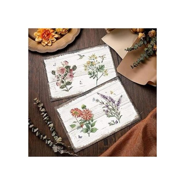Loopeer 2 letreros de metal vintage con flores de metal