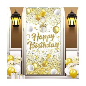Cartel de decoración de fiesta de cumpleaños blanco