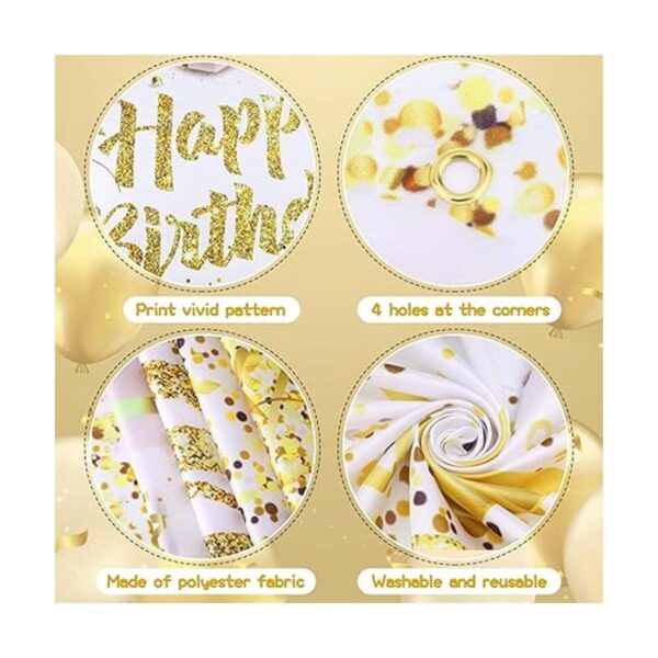 Cartel de decoración de fiesta de cumpleaños blanco