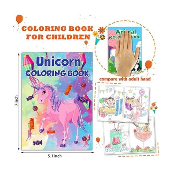 Paquete de 24 libros para colorear pequeños para niños de_3