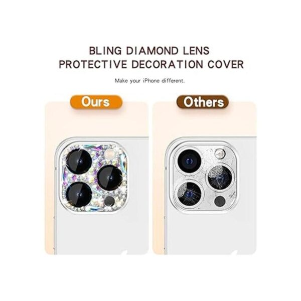 Cavdycidy Bling Diamond Protector de lente de cámara para_4