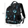 Glaphy Axolotls Mochila negra con estrellas para niños y