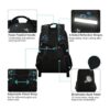 Glaphy Axolotls Mochila negra con estrellas para niños y