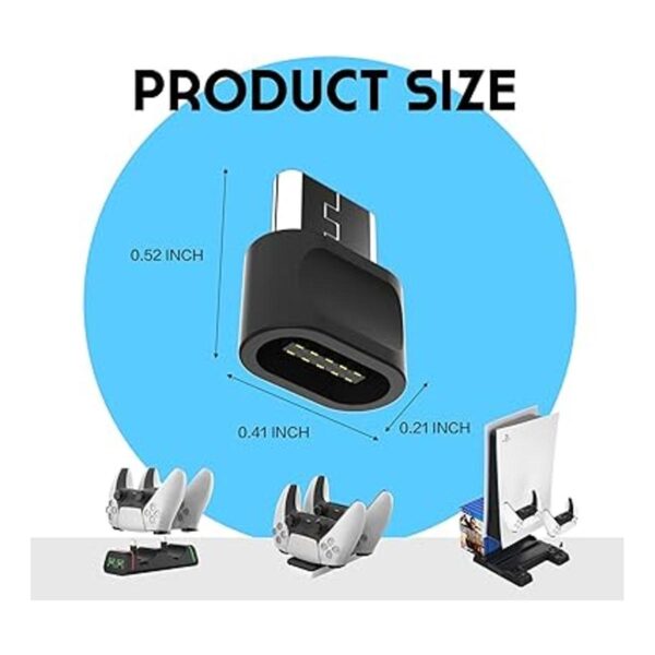 ECHZOVE Paquete de 4 adaptadores USB tipo C estación de_3