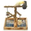 LIMIO Juguetes para pájaros de madera natural accesorios