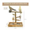 LIMIO Juguetes para pájaros de madera natural accesorios