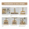 LIMIO Juguetes para pájaros de madera natural accesorios