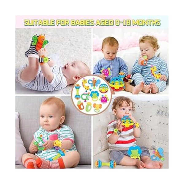 Juguetes de sonajeros para bebés de 0 a 6 meses 14 piezas_5
