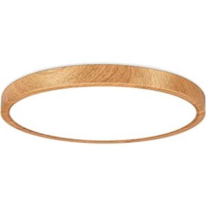 Lámpara de techo LED de grano de madera de 12 pulgadas_1