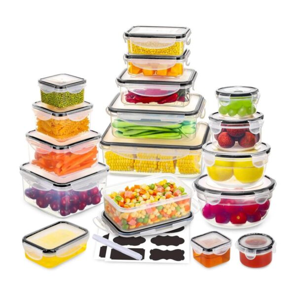 Juego de 34 recipientes de almacenamiento de alimentos con