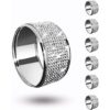 Servilleteros de diamante plateado juego de 6_1