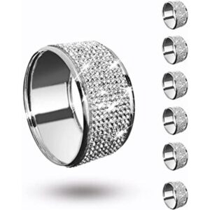 Servilleteros de diamante plateado juego de 6_1