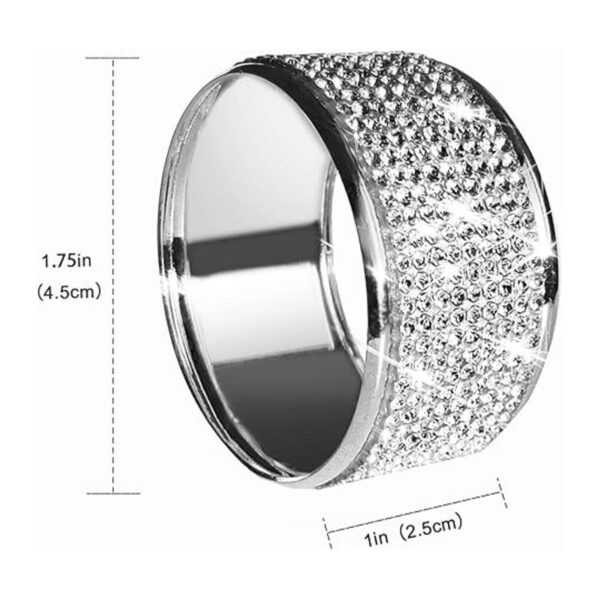 Servilleteros de diamante plateado juego de 6_2