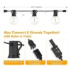 Cadena de luces LED G40 de 200 pies 100 x 2 para