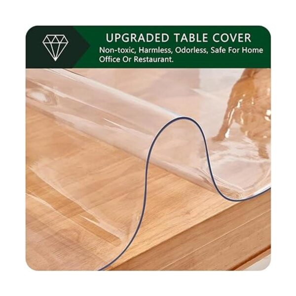 Mantel cuadrado de plástico de cristal lavable para mesa