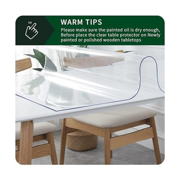 Mantel cuadrado de plástico de cristal lavable para mesa