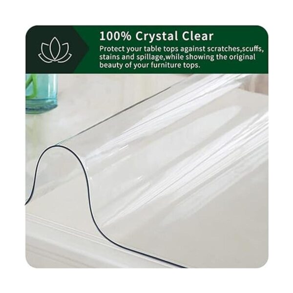 Mantel cuadrado de plástico de cristal lavable para mesa
