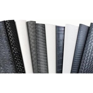 Juego de 10 hojas de cuero sintético con textura tejida en_1