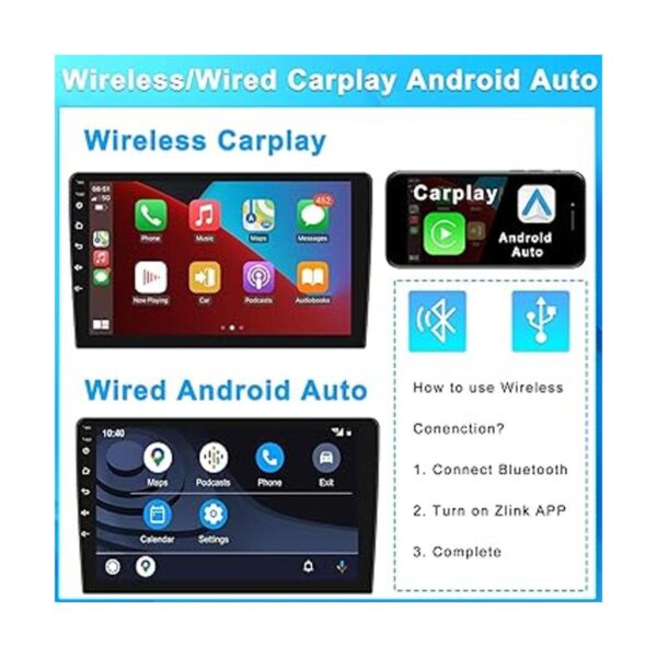 Android 11 estéreo inalámbrico para auto Apple Carplay_4
