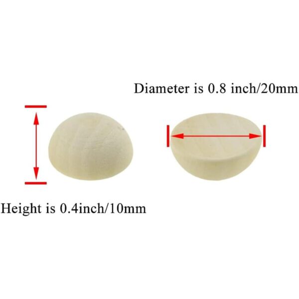 HAHIYO 90 cuentas de madera natural de 0.8 pulgadas0.787
