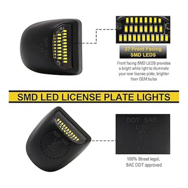 RF Auto Lámpara LED de repuesto para placa de matrícula_4