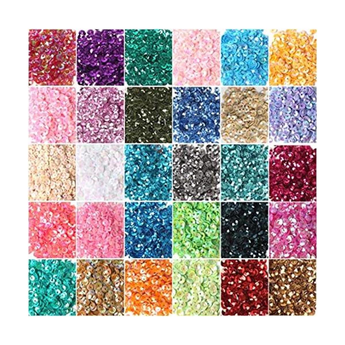 CCINEE Lentejuelas sueltas de 0.157 in 30 colores