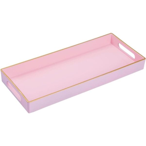 MAONAME Bandeja de tocador rosa bandeja decorativa con