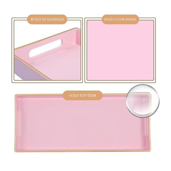 MAONAME Bandeja de tocador rosa bandeja decorativa con
