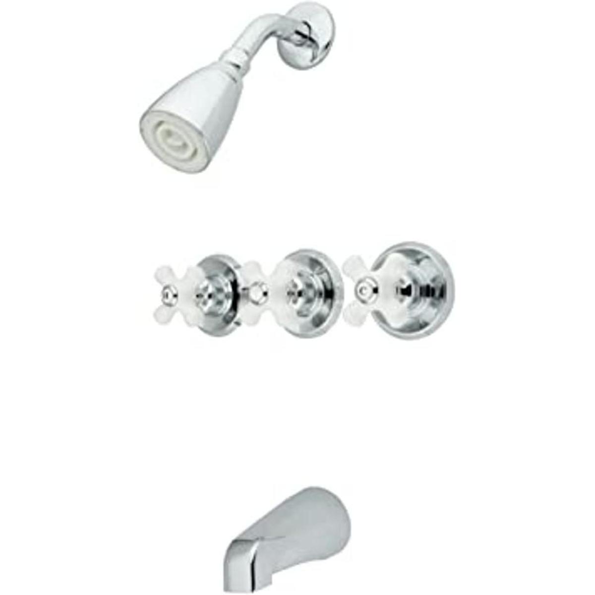Kingston Brass KB231PX Grifo de bañera y ducha con mango
