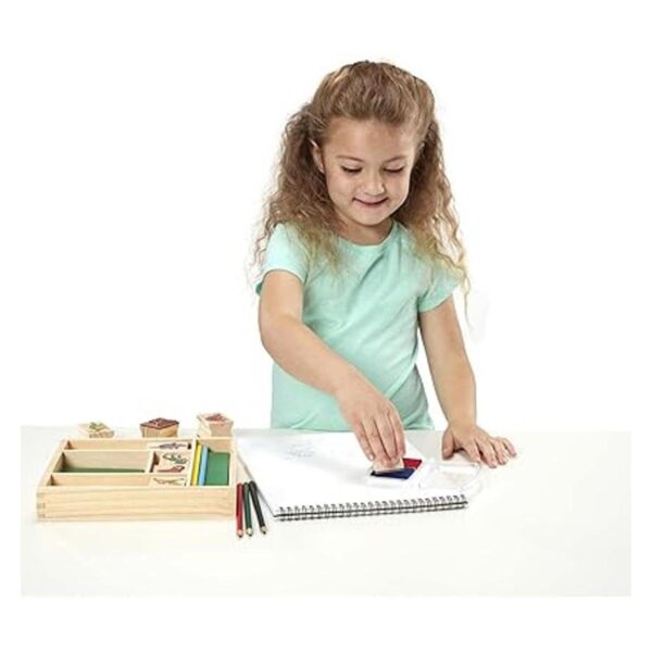 Melissa Doug Juego de sellos de madera dinosaurios 8_5