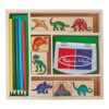 Melissa Doug Juego de sellos de madera dinosaurios 8_1