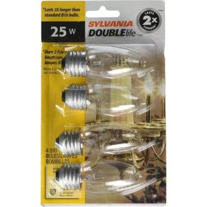 SYLVANIA LIGHTING 13331 25W B10 Dbl Life Bulb 4_1