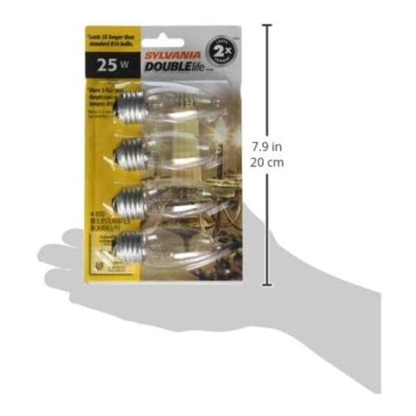 SYLVANIA LIGHTING 13331 25W B10 Dbl Life Bulb 4_3