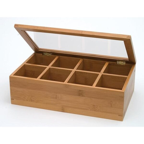 Lipper International Caja de té madera de bambú y_2