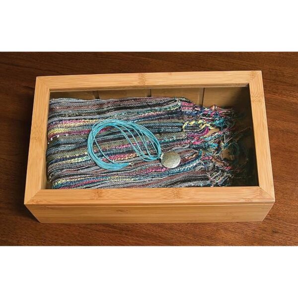 Lipper International Caja de té madera de bambú y_3