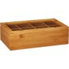 Lipper International Caja de té madera de bambú y_1