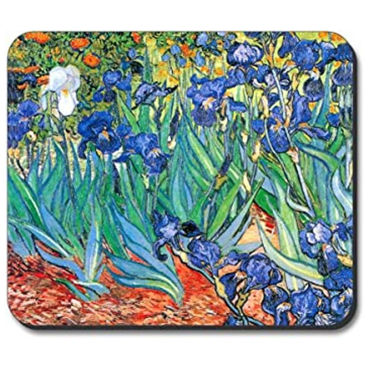 Art Plate Alfombrilla de ratón para Van Gogh Irises