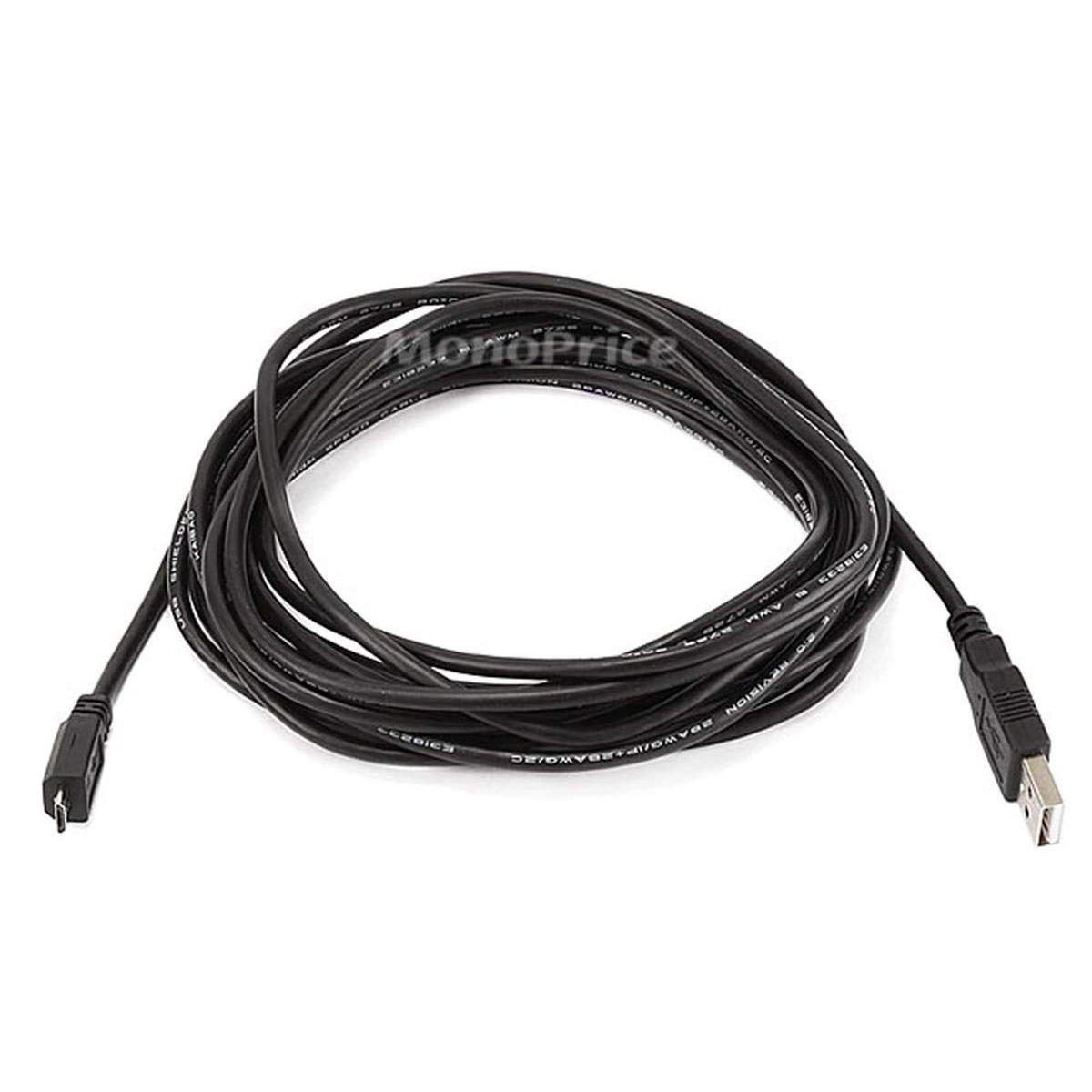 Monoprice Cable micro USB 105138 de 15 pies MicroB 2.0 A