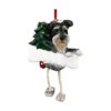 Schnauzer Ornamento gris y blanco con patas colgantes_1