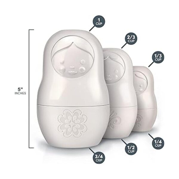 Genuine Fred Matryoshka Juego de 6 tazas medidoras color