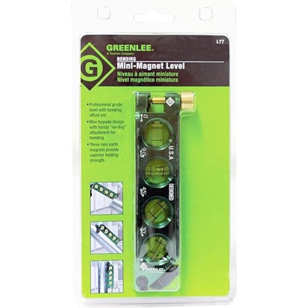 Greenlee Mini nivel de burbuja magnética L77_4