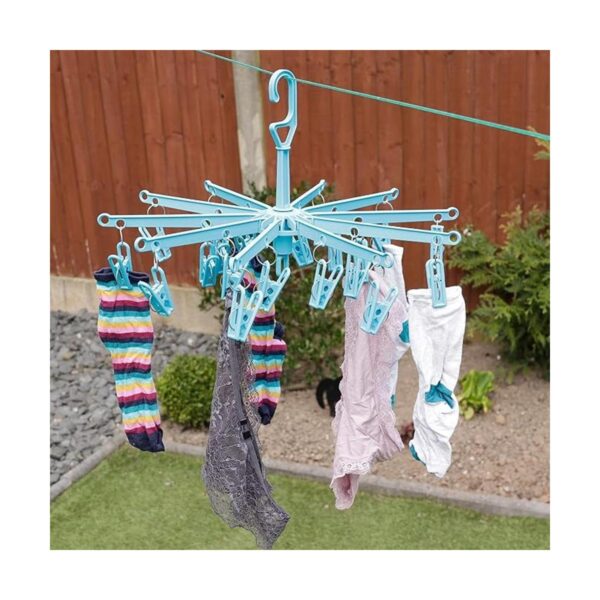HANGERWORLD Tendedero colgante de ropa sucia de 20 clips
