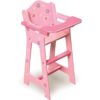 Badger Basket Silla alta de muñeca de madera rosa para_1