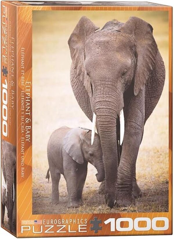 Eurographics Elefante y bebé rompecabezas de 1000 piezas_1