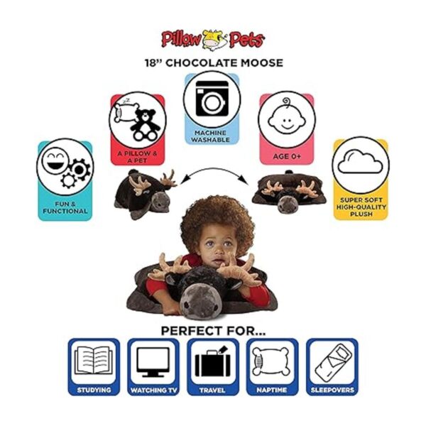 Pillow Pets Peluche de alce salvaje de 18 pulgadas_2