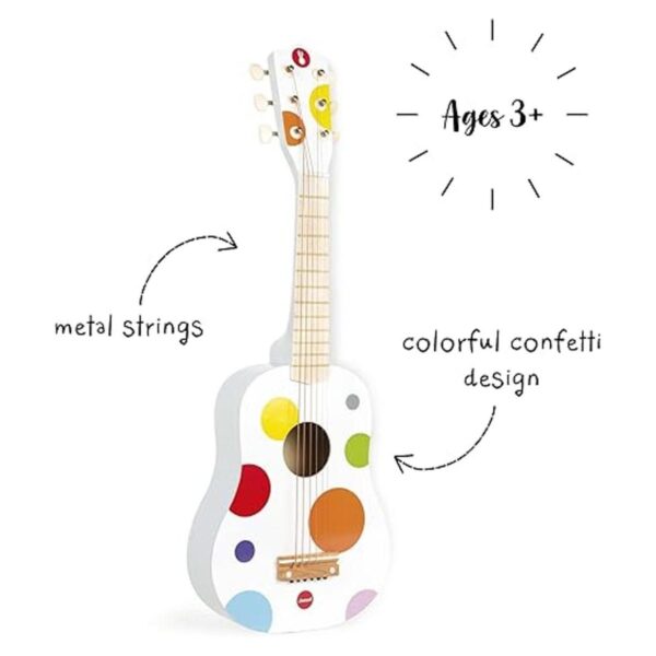 Janod Confeti Guitarra de madera Vibrante Coloreado_2