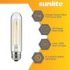 Sunlite 80610 Bombilla tubular de filamento LED T10 de 2