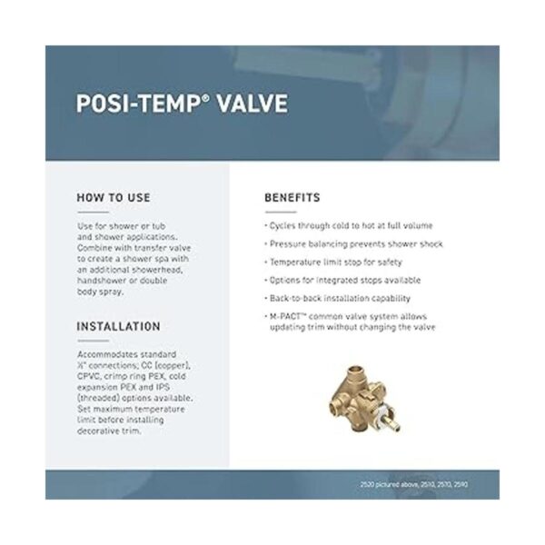 Moen Brantford. PosiTemp para regaderatina T2153EPORB_5